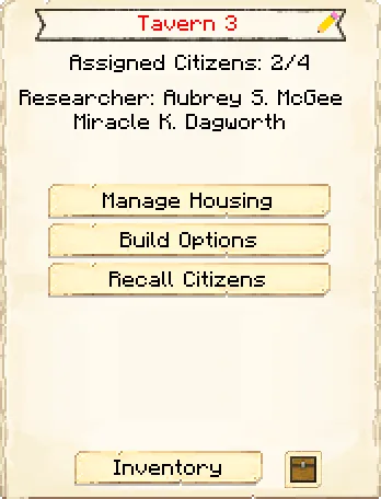Main interface tab of the Tavern it's GUI